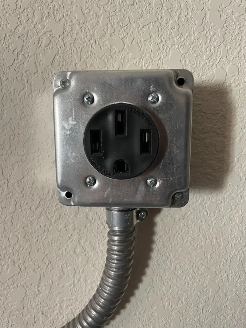 NEMA 14-50 outlet installed for Electrical Panel Upgrade in Delphos